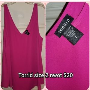 Torrid Hot Pink Sleeveless Tank Top